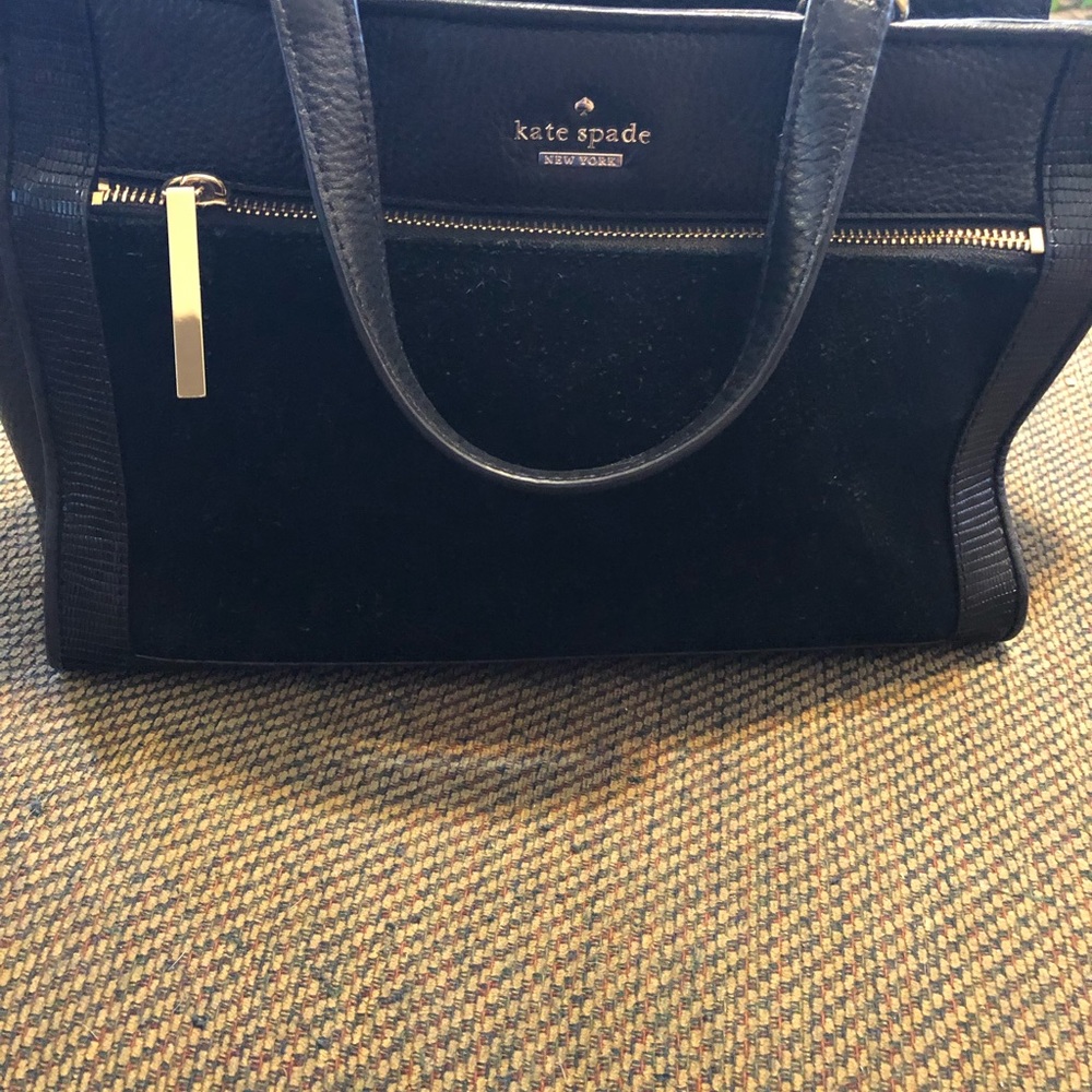 Kate Spade Black Leather with some suede  Purse
